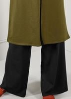 Tesettür giyim SİYAH GENİŞ KESİM TRİKO PANTOLON 7220