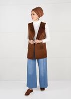 Tesettür giyim MAVİ BOL KESİM KEMERLİ DENİM PANTOLON 8915 