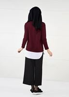 Tesettür giyim SİYAH SÜET LASTİKLİ PANTOLON  9954 