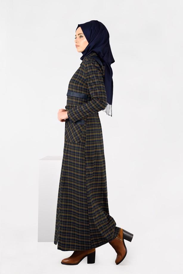 Tesettür giyim LACİVERT 1880-1 PARDESÜ - TRENDTESETTÜR