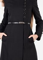 Tesettür giyim SİYAH DÜĞME DETAYLI PARDESÜ 1854