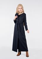 Tesettür giyim LACİVERT BROŞLU İNCE KAŞE PARDESÜ 1878	