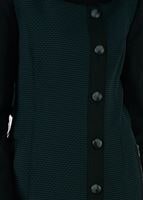 Tesettür giyim YEŞİL ÇİFT RENKLİ DÜĞMELİ PARDESÜ 1934