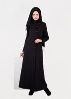 Tesettür giyim MÜRDÜM ÇİFT RENKLİ DÜĞMELİ PARDESÜ 1934