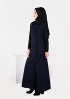 Vêtements hijab BLEU MARINE PARDESSU À BOUTONNÉ 1934 
