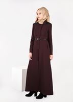 Tesettür giyim MÜRDÜM OMUZU DETAYLI DÜĞMELİ KEMERLİ PARDESÜ 1935