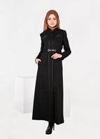 Tesettür giyim SİYAH HAKİM YAKA PARDESÜ 1939