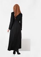 Tesettür giyim SİYAH HAKİM YAKA PARDESÜ 1939