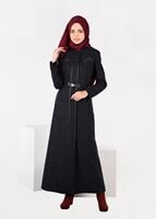Tesettür giyim LACİVERT HAKİM YAKA PARDESÜ 1939