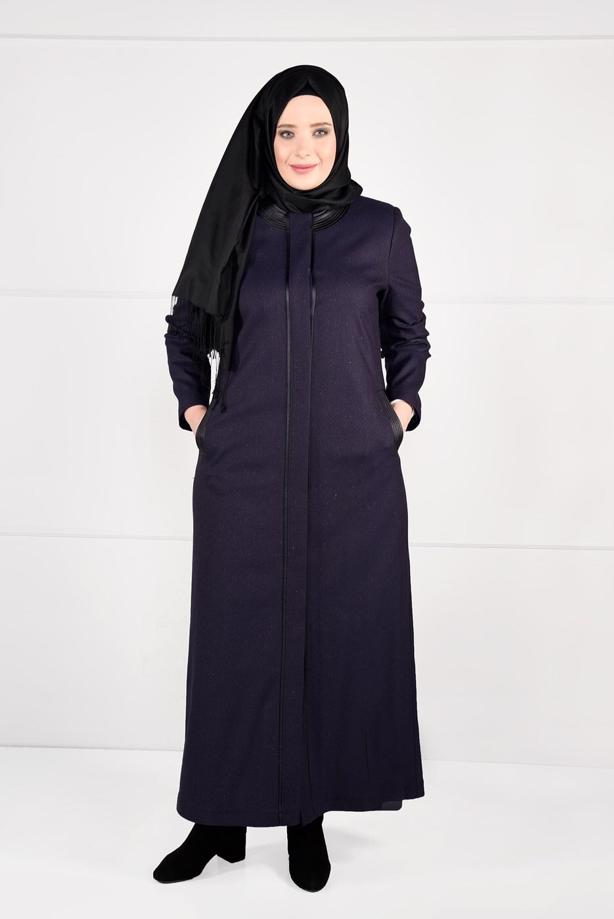 Vêtements hijab POURPRE PARDESSU À BANDES 1956  - TRENDTESETTÜR