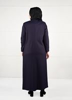 Vêtements hijab POURPRE PARDESSU À BANDES 1956 