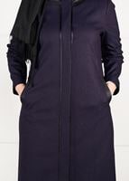 Vêtements hijab POURPRE PARDESSU À BANDES 1956 
