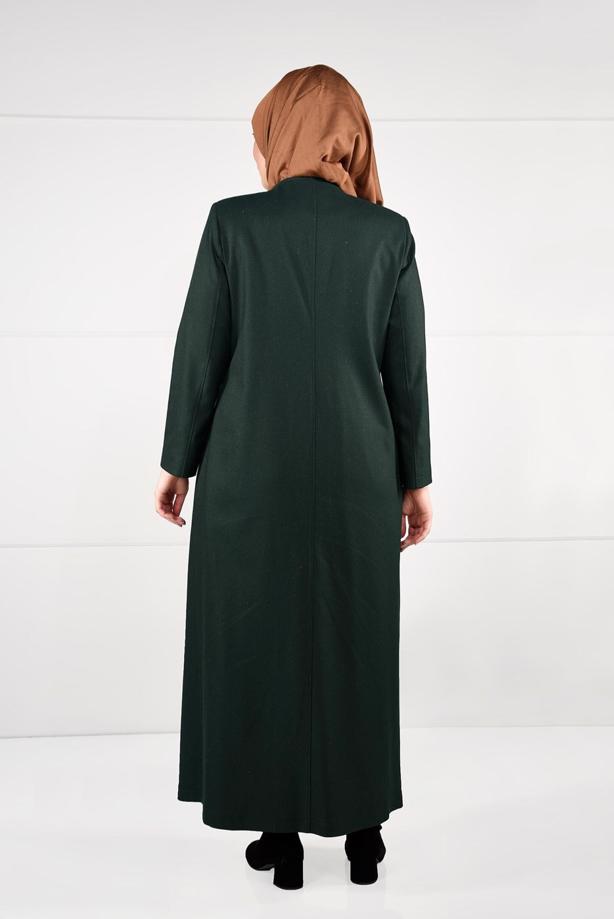 Vêtements hijab VERT PARDESSU À BANDES 1956  - TRENDTESETTÜR