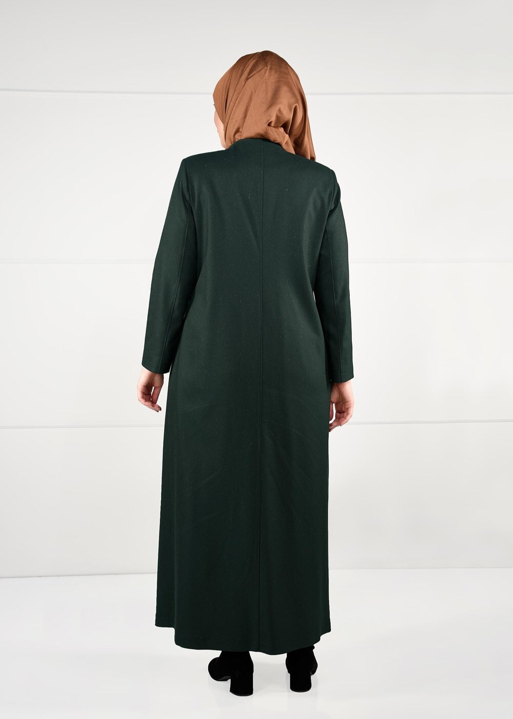 Vêtements hijab VERT PARDESSU À BANDES 1956 