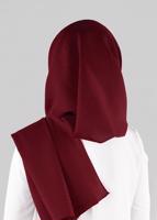 Tesettür giyim BORDO T 9879 ALVİNA KENDİNDEN DESENLİ ŞAL