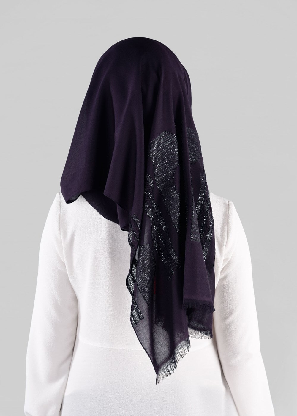 Tesettür giyim MÜRDÜM T 9882 ALVİNA SİMLİ ABİYE ŞAL