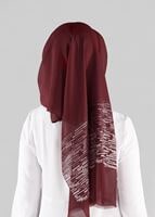 Tesettür giyim BORDO T 9886 ALVİNA İLAYDA ŞAL