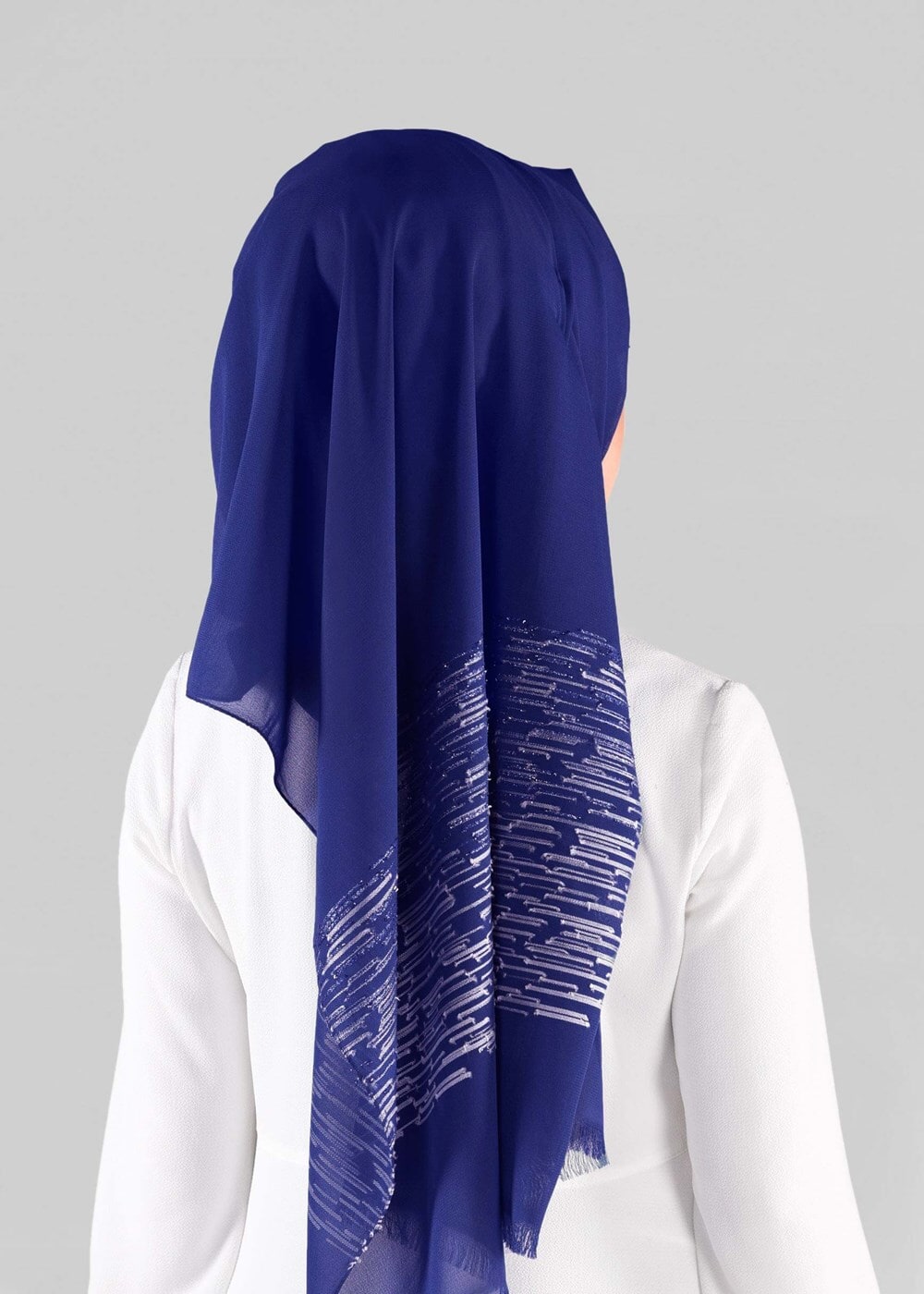 Tesettür giyim LACİVERT T 9886 ALVİNA İLAYDA ŞAL