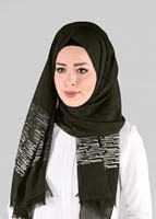 Tesettür giyim YEŞİL T 9886 ALVİNA İLAYDA ŞAL