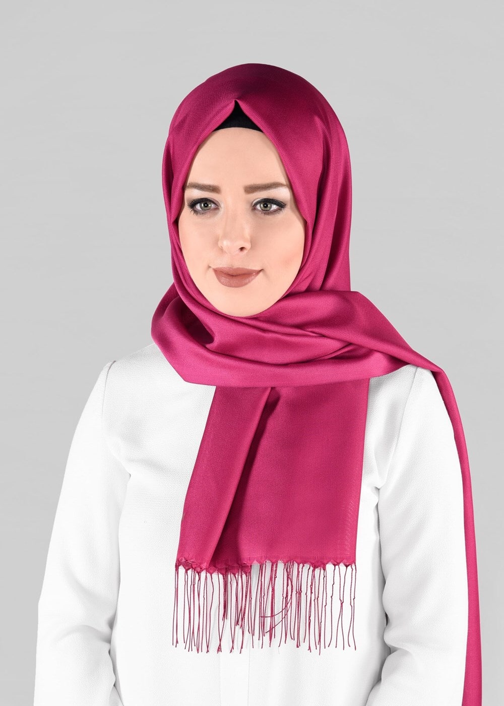 Tesettür giyim FUŞYA T 9897 ALVİNA RANA PETEK ŞAL