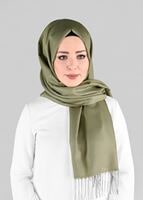 Tesettür giyim YEŞİL T 9897 ALVİNA RANA PETEK ŞAL