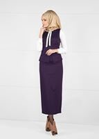 Tesettür giyim MOR DAR KESİM FERMUARLI 2Lİ ETEKLİ TAKIM 4759 