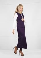 Tesettür giyim MOR DAR KESİM FERMUARLI 2Lİ ETEKLİ TAKIM 4759 