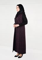 Vêtements hijab PRUNE ROBE EN JAQUARD À TAILLE-NOUÉE 3322 