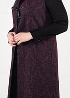 Vêtements hijab PRUNE ROBE EN JAQUARD À TAILLE-NOUÉE 3322 