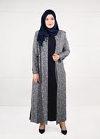 Vêtements hijab BLEU MARINE ROBE À DESSINS 3331