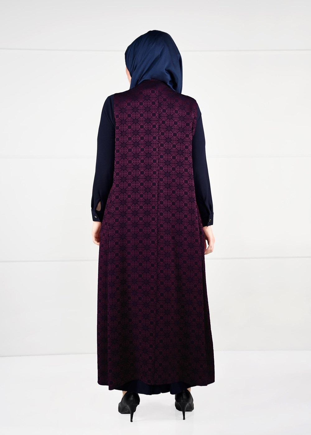 Hijab clothing PLUM PATTERNED DRESS SUIT 3332