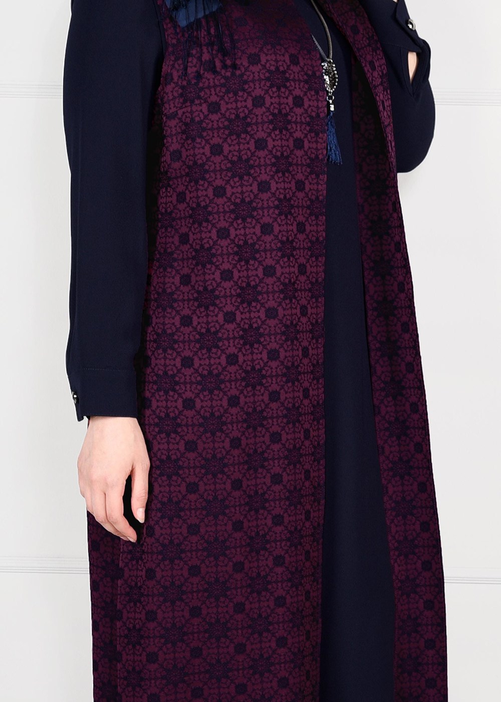 Hijab clothing PLUM PATTERNED DRESS SUIT 3332