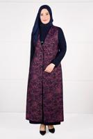 Vêtements hijab FUCHSIA ROBE À FLEURS IMPRIMÉES 3343 