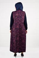 Vêtements hijab FUCHSIA ROBE À FLEURS IMPRIMÉES 3343 