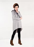 Tesettür giyim BEJ PELUŞLU FERMUAR DETAYLI TUNİK 13741