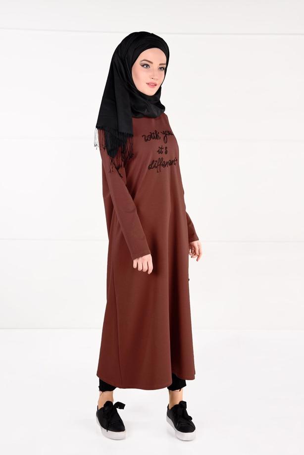 Vêtements hijab  BUTTONED SPORT TUNIC 26015 - TRENDTESETTÜR