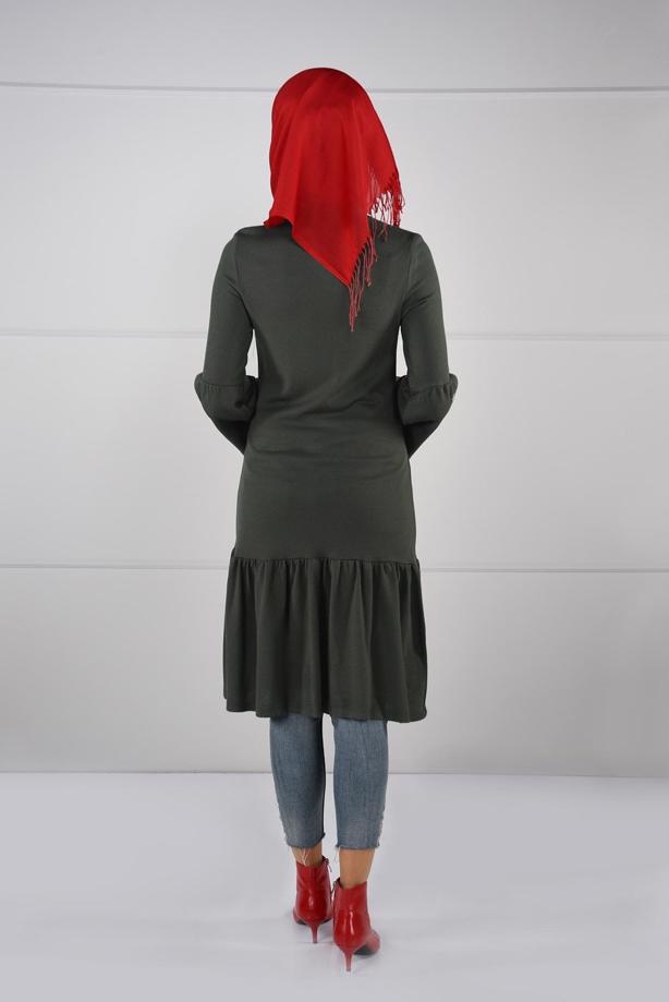 Tesettür giyim  NAKIŞLI FULARLI TUNİK 28941  - TRENDTESETTÜR