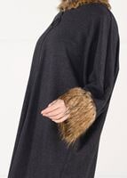 Tesettür giyim SİYAH YARASAKOL KABAN  40451