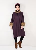 Tesettür giyim BORDO YARASAKOL KABAN  40451