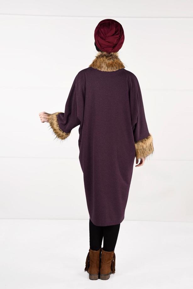 Tesettür giyim  YARASAKOL KABAN  40451 - TRENDTESETTÜR