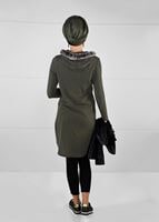 Tesettür giyim HAKİ PELUŞLU TRİKO TUNİK 41941 