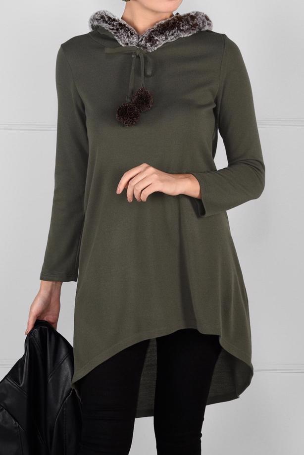 Tesettür giyim  PELUŞLU TRİKO TUNİK 41941  - TRENDTESETTÜR