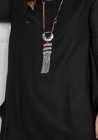 Tesettür giyim SİYAH TRİKO SALAŞ TUNİK 62415