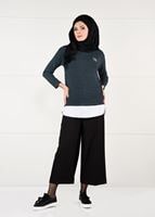 Tesettür giyim GRİ ARMA DETAYLI TUNİK 87451