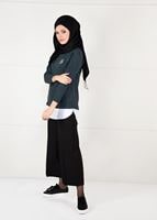 Tesettür giyim GRİ ARMA DETAYLI TUNİK 87451
