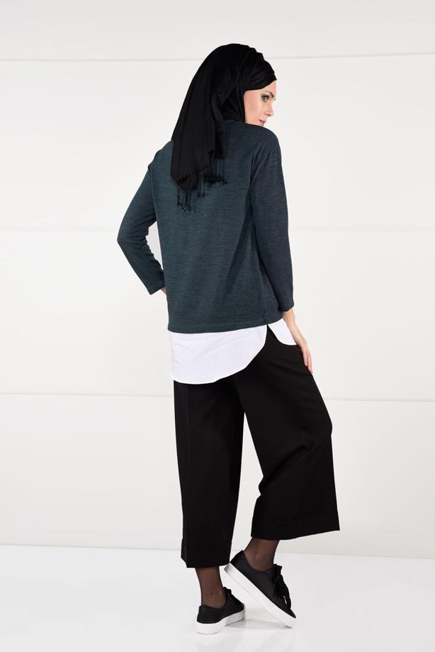 Tesettür giyim  ARMA DETAYLI TUNİK 87451 - TRENDTESETTÜR