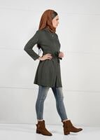 Hijab clothing KHAKI HOODED KNIT JACKET 101 