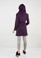 Hijab clothing PURPLE HOODED KNIT JACKET 101 