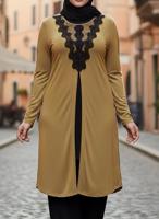Hijab clothing ORANGE SLIT DETAIL TUNIC T 2611 