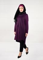 Tesettür giyim FUŞYA DESENLİ ANVELOP TUNİK 2620